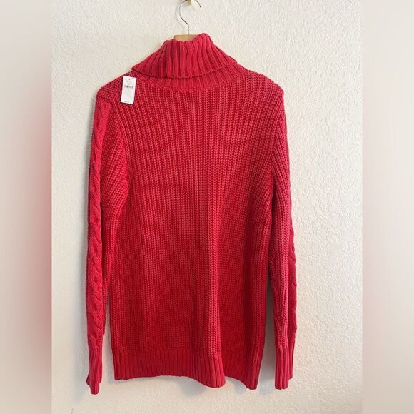 GAP Heavy Cable Knit Cowl Neck Sweater- NWT Size L - Picture 3 of 9